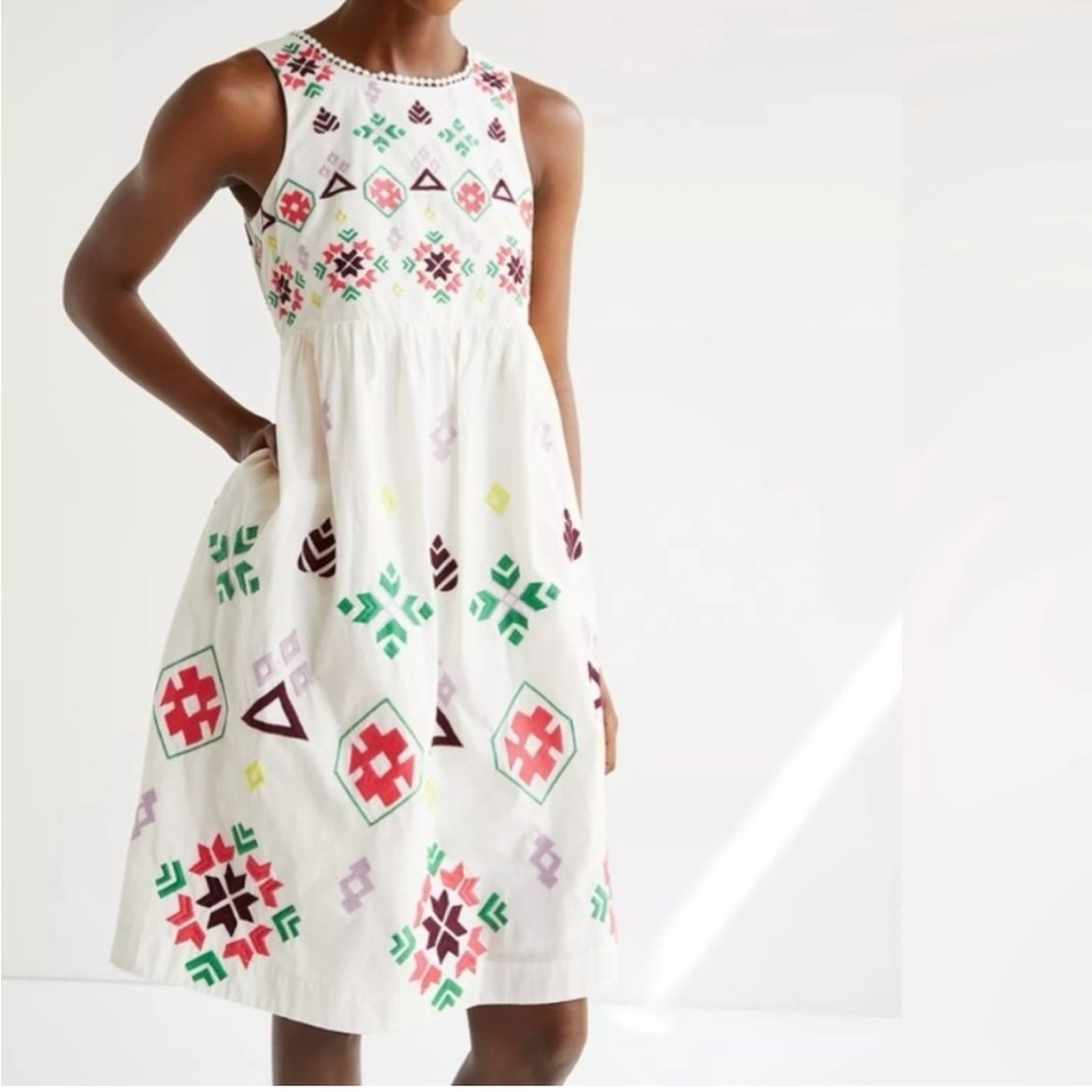Anthropologie Dolly Embroidered Mini Dress - Picture 2 of 6
